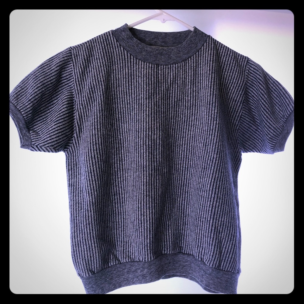 Blue Casual Crop